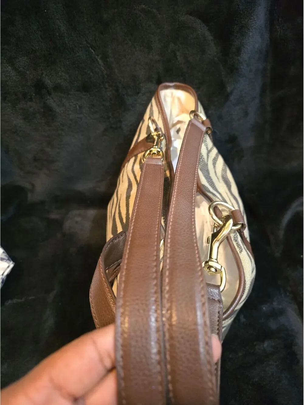 139. Michael Kors Zebra-print canvas Tote